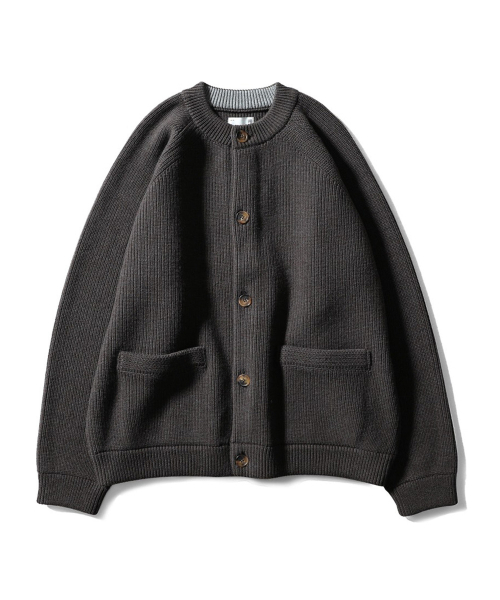 HORLISUN(ホーリーサン)の「Annette Wool Heavy Rib Knit Cardigan Spain Olive(カーディガン/ボレロ・メンズ・その他・MEDIUM/LARGE)」の1枚目の写真