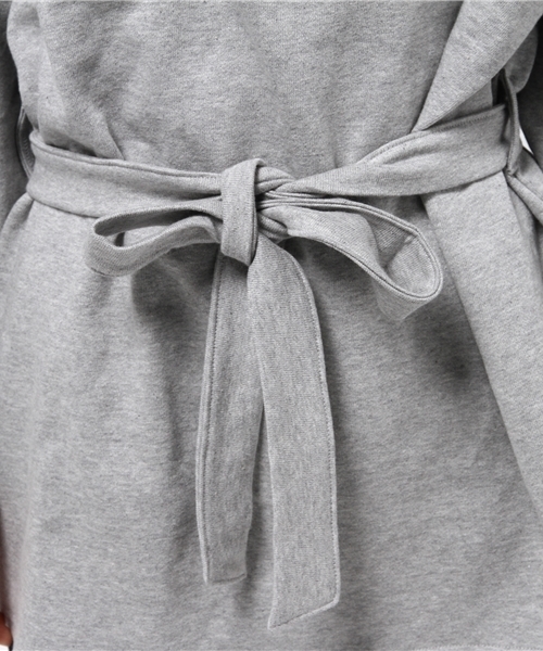 CIAOPANIC（チャオパニック）の「【Ciaopanic】　ミニ裏毛ベルト付ビッグP/O（Tシャツ/カットソー・レディース・グレー/チャコールグレー/ネイビー・FREE）」の10枚目の写真