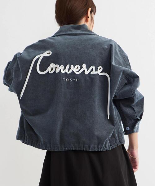 CONVERSE TOKYO(コンバーストウキョウ)の「BACK-SPINDLE INDIGO CORDUROY BLOUSON(ブルゾン・レディース・ブルー/ブラック/カーキ・MEDIUM/SMALL)」の3枚目の写真