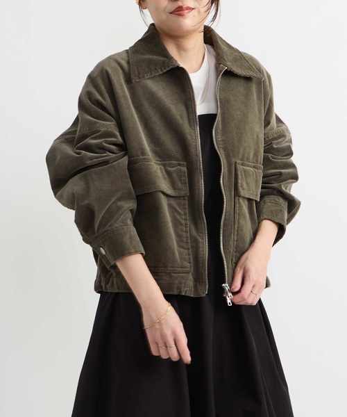 CONVERSE TOKYO(コンバーストウキョウ)の「BACK-SPINDLE INDIGO CORDUROY BLOUSON(ブルゾン・レディース・ブルー/ブラック/カーキ・MEDIUM/SMALL)」の5枚目の写真