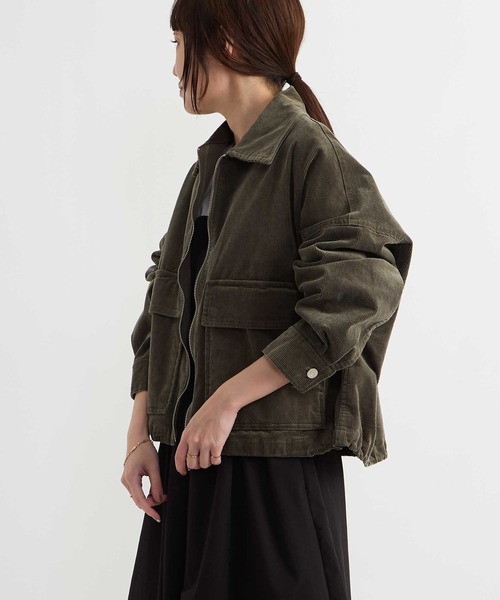 CONVERSE TOKYO(コンバーストウキョウ)の「BACK-SPINDLE INDIGO CORDUROY BLOUSON(ブルゾン・レディース・ブルー/ブラック/カーキ・MEDIUM/SMALL)」の7枚目の写真