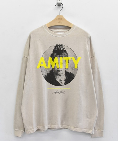 STOF(ストフ)の「STOF/ストフ/PIGMENT-DYED L/S TEE C/AMITY(Tシャツ/カットソー・メンズ・ベージュ/ホワイト/ブラック・M/L/S)」の3枚目の写真