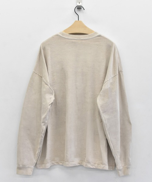 STOF(ストフ)の「STOF/ストフ/PIGMENT-DYED L/S TEE C/AMITY(Tシャツ/カットソー・メンズ・ベージュ/ホワイト/ブラック・M/L/S)」の5枚目の写真