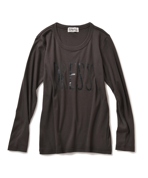 IEDIT（イディット）の「ミルブロウズ　肌心地のよさにこだわった大人シンプルロゴＴシャツ　　（Tシャツ/カットソー・レディース・オフホワイト/ダークネイビー/ブラウン/カーキ・SMALL/MEDIUM/LARGE/X-LARGE）」の3枚目の写真