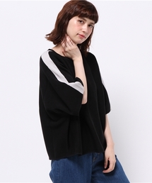 MOUSSY | HL Side line over sized Tops K(ニット/セーター)