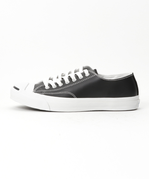 CONVERSE（コンバース）の「CONVERSE: 【JACK PURCELL】 （レザー）（スニーカー・メンズ・ブラック/ホワイト・26.5/26/27/27.5/28/29）」の3枚目の写真