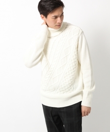 GLOBAL WORK | 3ゲージコットンアクリルタートルニット/726063(ニット/セーター)