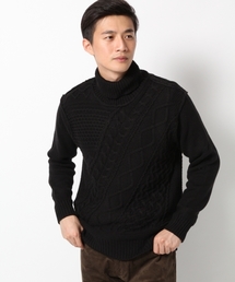 GLOBAL WORK | 3ゲージコットンアクリルタートルニット/726063(ニット/セーター)
