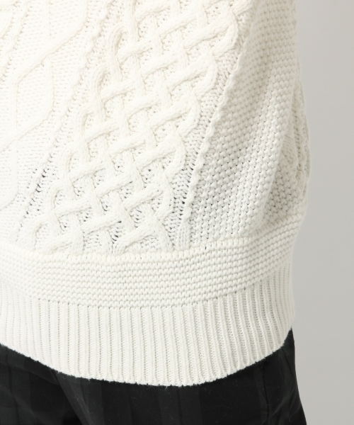 GLOBAL WORK（グローバルワーク）の「3ゲージコットンアクリルタートルニット/726063（ニット/セーター・メンズ・ダークグレー/ホワイト/ブラック/カーキ・MEDIUM/SMALL/X-LARGE/LARGE）」の17枚目の写真