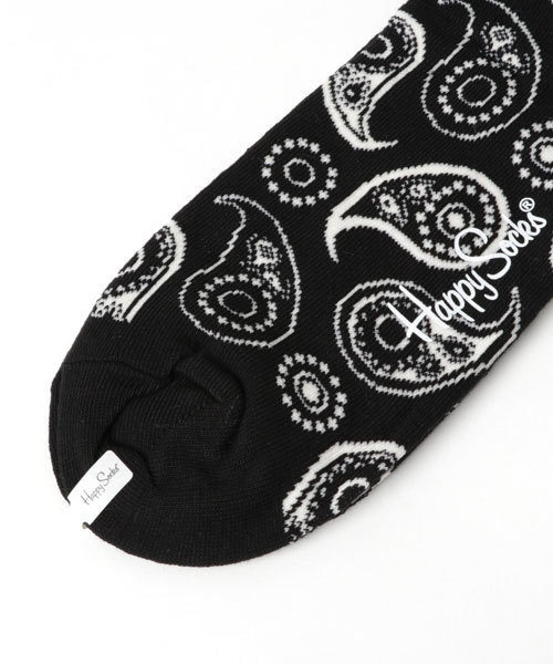 Happy Socks（ハッピーソックス）の「Happy Socks/ハッピーソックス PAISLEY/ペイズリー 605061（ソックス/靴下・メンズ・ブラック/ライトブルー/ピンク・36/41）」の5枚目の写真