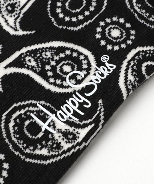 Happy Socks（ハッピーソックス）の「Happy Socks/ハッピーソックス PAISLEY/ペイズリー 605061（ソックス/靴下・メンズ・ブラック/ライトブルー/ピンク・36/41）」の6枚目の写真