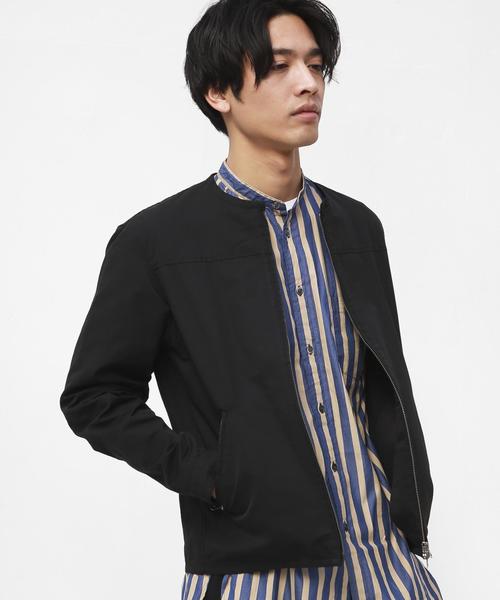 green label relaxing（グリーンレーベルリラクシング）の「BC C/N GGRN ノーカラーブルゾン ◆（ブルゾン・メンズ・ブラック/オリーブ/ネイビー・X-LARGE/SMALL/LARGE/MEDIUM）」の2枚目の写真