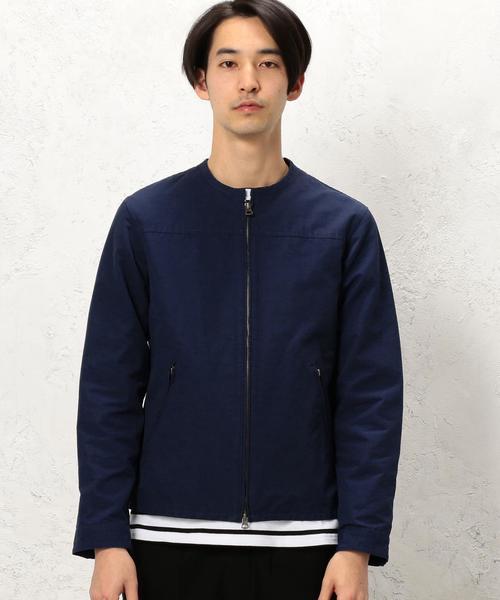 green label relaxing（グリーンレーベルリラクシング）の「BC C/N GGRN ノーカラーブルゾン ◆（ブルゾン・メンズ・ブラック/オリーブ/ネイビー・X-LARGE/SMALL/LARGE/MEDIUM）」の5枚目の写真