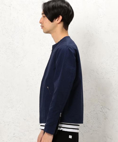 green label relaxing（グリーンレーベルリラクシング）の「BC C/N GGRN ノーカラーブルゾン ◆（ブルゾン・メンズ・ブラック/オリーブ/ネイビー・X-LARGE/SMALL/LARGE/MEDIUM）」の6枚目の写真