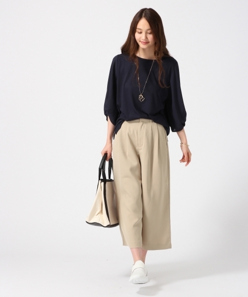 GLOBAL WORK(グローバルワーク)の「【吸水速乾】ボリュームスリーブ8分袖/739835(Tシャツ/カットソー・レディース・ホワイト/ライトグレー/レッド/オフホワイト/ネイビー・MEDIUM/LARGE)」の9枚目の写真