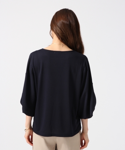 GLOBAL WORK(グローバルワーク)の「【吸水速乾】ボリュームスリーブ8分袖/739835(Tシャツ/カットソー・レディース・ホワイト/ライトグレー/レッド/オフホワイト/ネイビー・MEDIUM/LARGE)」の15枚目の写真