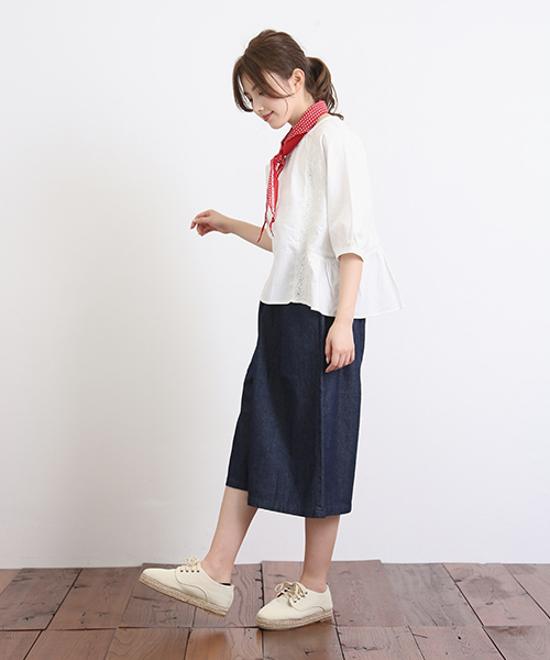 CUBE SUGAR（キューブシュガー）の「ガーゼビエラ×レースプルオーバーブラウス（シャツ/ブラウス・レディース・ブラック/ホワイト/ネイビー/ベージュ・M）」の14枚目の写真