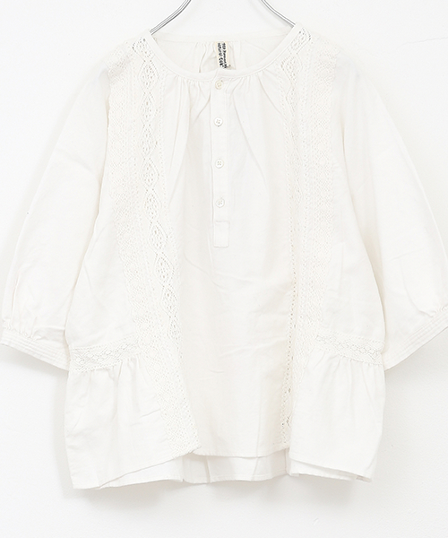 CUBE SUGAR（キューブシュガー）の「ガーゼビエラ×レースプルオーバーブラウス（シャツ/ブラウス・レディース・ブラック/ホワイト/ネイビー/ベージュ・M）」の16枚目の写真