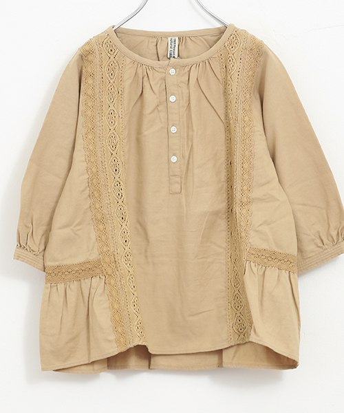 CUBE SUGAR（キューブシュガー）の「ガーゼビエラ×レースプルオーバーブラウス（シャツ/ブラウス・レディース・ブラック/ホワイト/ネイビー/ベージュ・M）」の18枚目の写真