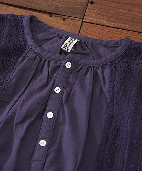 CUBE SUGAR（キューブシュガー）の「ガーゼビエラ×レースプルオーバーブラウス（シャツ/ブラウス・レディース・ブラック/ホワイト/ネイビー/ベージュ・M）」の22枚目の写真