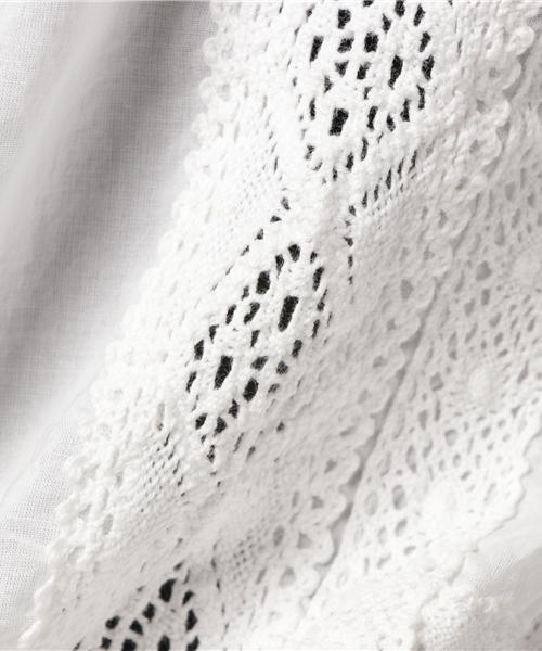 CUBE SUGAR（キューブシュガー）の「ガーゼビエラ×レースプルオーバーブラウス（シャツ/ブラウス・レディース・ブラック/ホワイト/ネイビー/ベージュ・M）」の11枚目の写真