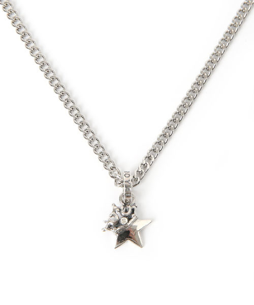 ROYAL ORDER（ロイヤルオーダー）の「TINY SOLID STAR PENDANT w/ CROWN w/ 1 CZ（ネックレス・メンズ・シルバー・ﾌﾘ-）」の5枚目の写真
