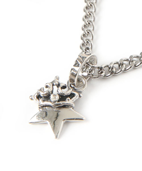 ROYAL ORDER（ロイヤルオーダー）の「TINY SOLID STAR PENDANT w/ CROWN w/ 1 CZ（ネックレス・メンズ・シルバー・ﾌﾘ-）」の7枚目の写真