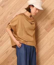 un dix cors | 無地ドレープネックプルオーバー(Tシャツ/カットソー)