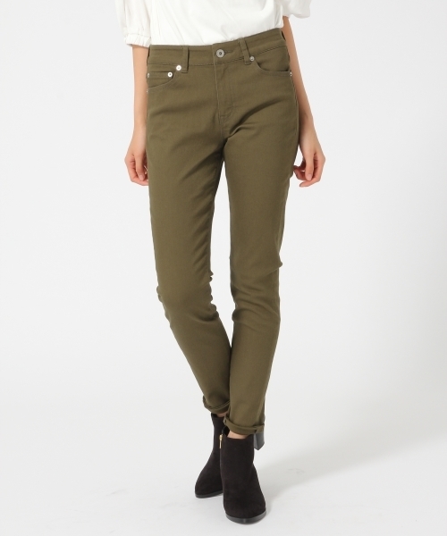 GLOBAL WORK（グローバルワーク）の「【抜群のストレッチ】カラースキニーパンツ/759716（その他パンツ・レディース・パープル/ブラック/ブラウン/グリーン/ダークブラウン・SMALL/LARGE/X-LARGE/MEDIUM）」の5枚目の写真