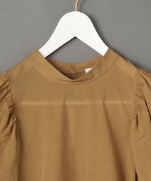6(ROKU) BEAUTY & YOUTH UNITED ARROWS◆長袖ブラウス/--/ポリエステル/GRN/総柄/8621-242-0084 6(ROKU) BEAUTY & YOUTH UNITED ARROWS(ロクビューティーアンド