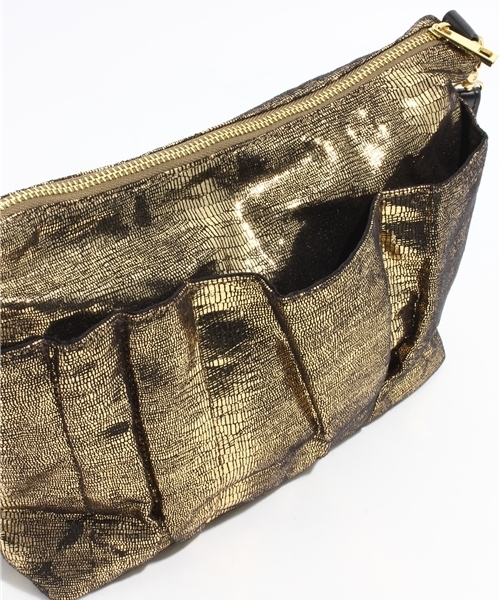 ROSE BUD（ローズバッド）の「HS-3052 METALIC INSIDE BAG（クラッチバッグ・レディース・ゴールド・ONE SIZE）」の4枚目の写真