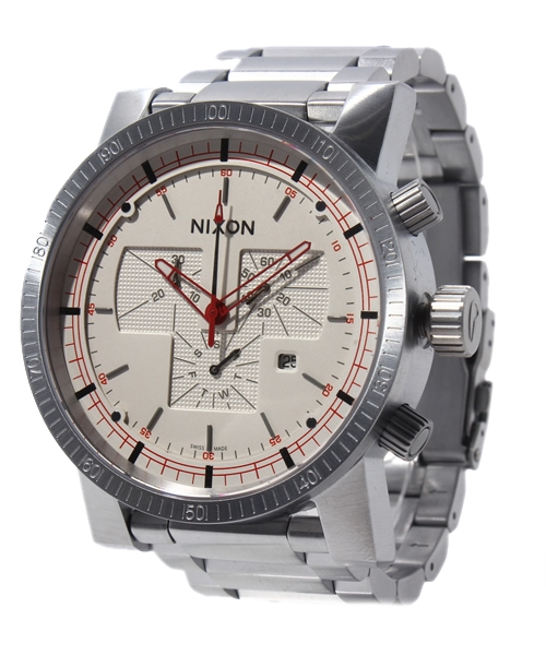 NIXON THE MAGNACON SS クロノグラフ 時計 シルバー NIXON THE MAGNACON SS クロノグラフ 時計 シルバー