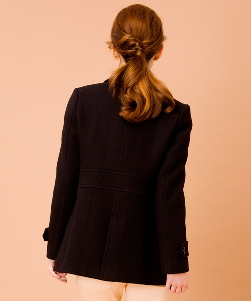 BEAUTY&YOUTH UNITED ARROWS（ビューティーアンドユースユナイテッドアローズ）の「BY П ∵メルトンPコート Å ◇（ピーコート・レディース・ブラック/ベージュ/ネイビー/ナチュラル・SMALL/MEDIUM/LARGE）」の15枚目の写真