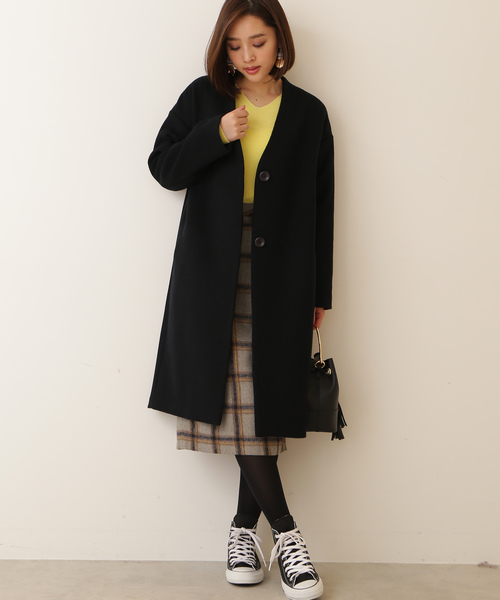 N.（N. Natural Beauty Basic）（エヌエヌナチュラルビューティーベーシック）の「チェックタイトスカート（スカート・レディース・グレー系その他/ダークネイビー・MEDIUM/SMALL）」の10枚目の写真