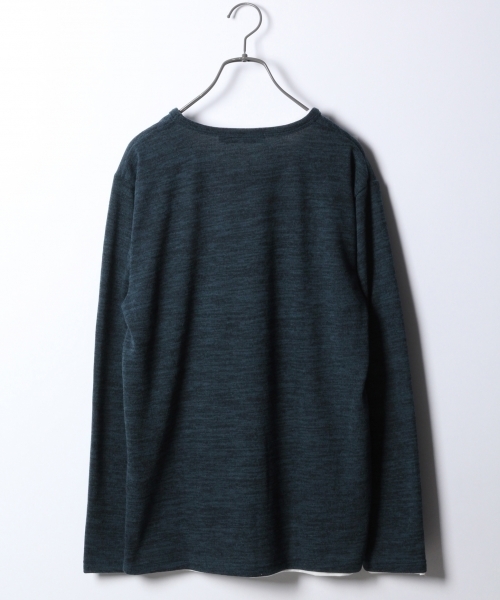 RAGEBLUE（レイジブルー）の「レイヤードニットソー/781427（ニット/セーター・メンズ・ブラック/グレー/オレンジ/ブルー/ワインレッド・SMALL/MEDIUM/LARGE）」の6枚目の写真