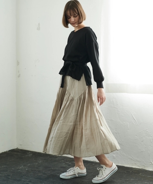 AMERICAN HOLIC(アメリカンホリック)の「ジグザグギャザースカート(スカート・レディース・ブラック/ピンク/グレイッシュベージュ/グリーン/イエロー・FREE)」の16枚目の写真