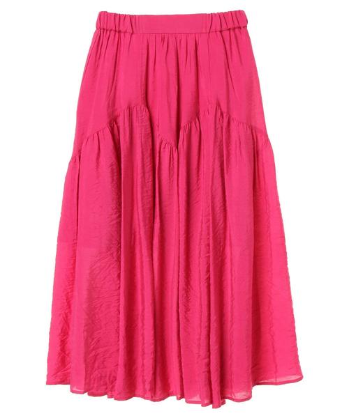 AMERICAN HOLIC(アメリカンホリック)の「ジグザグギャザースカート(スカート・レディース・ブラック/ピンク/グレイッシュベージュ/グリーン/イエロー・FREE)」の6枚目の写真