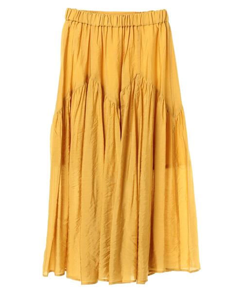 AMERICAN HOLIC(アメリカンホリック)の「ジグザグギャザースカート(スカート・レディース・ブラック/ピンク/グレイッシュベージュ/グリーン/イエロー・FREE)」の10枚目の写真