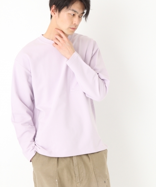 niko and...（ニコアンド）の「Nコットンポリ裏毛プルオーバー（Tシャツ/カットソー・メンズ・パープル/オフホワイト/ピンク/ブルー・MEDIUM/LARGE）」の4枚目の写真