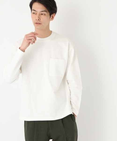 niko and...（ニコアンド）の「Nコットンポリ裏毛プルオーバー（Tシャツ/カットソー・メンズ・パープル/オフホワイト/ピンク/ブルー・MEDIUM/LARGE）」の2枚目の写真