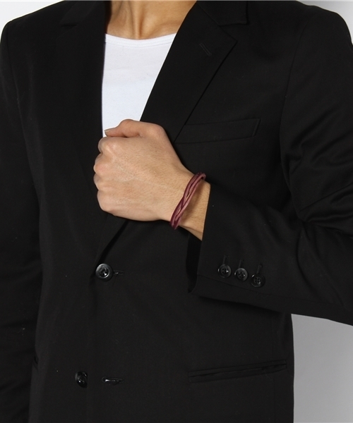 NANO universe(ナノユニバース)の「イタリーレザーツイストブレス(ブレスレット・メンズ・ブラック/ネイビー/パープル/レッド/ブルー/オレンジ/イエロー/グリーン/キャメル/チョコ/ボルドー・FREE)」の17枚目の写真