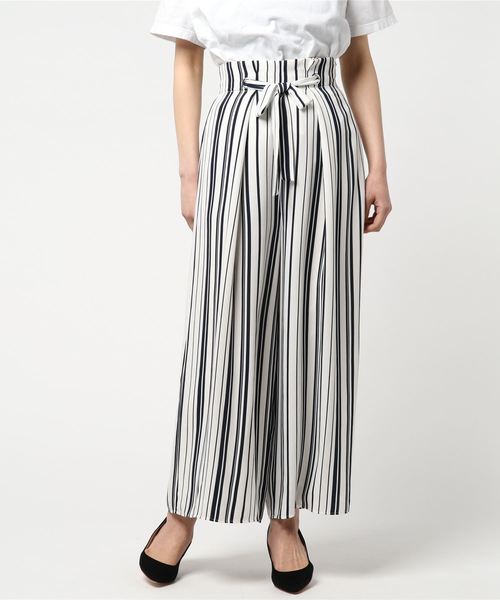 12Twelve Agenda(トゥエルブ アジェンダ)の「ランダムストライプワイドパンツ(その他パンツ・レディース・オフホワイト/ネイビー/ベージュ・M)」の7枚目の写真