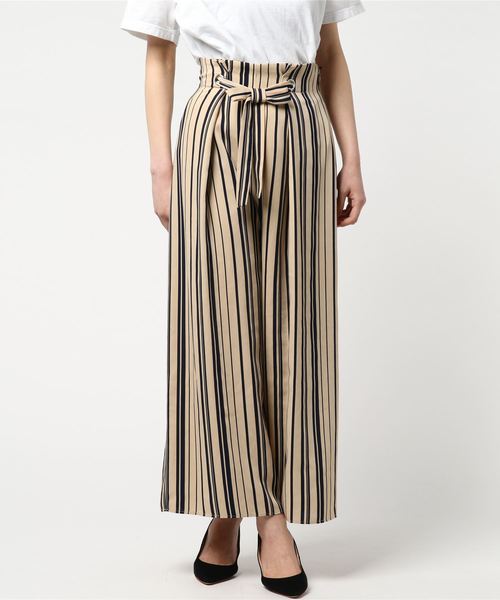 12Twelve Agenda(トゥエルブ アジェンダ)の「ランダムストライプワイドパンツ(その他パンツ・レディース・オフホワイト/ネイビー/ベージュ・M)」の6枚目の写真