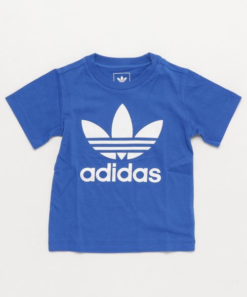 adidas（アディダス）の「トレフォイルTシャツ INFANT TREFOIL TEE オリジナルス（Tシャツ/カットソー・キッズ・ホワイト×ブラック/ピンク/ブルー/ブラック×ホワイト/ホワイト×ピンク/ミント/ネイビー・100/80/90）」の6枚目の写真