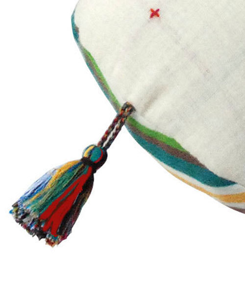 BOBO（ボボ）の「【BOBO(ボボ)】 ママ&ベビークッション　授乳クッション（授乳ケープ/授乳クッション・キッズ・ホワイト×グリーン・ONE SIZE）」の6枚目の写真