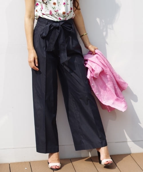 NARACAMICIE（ナラカミーチェ）の「ポリエステル ワイドパンツ（その他パンツ・レディース・ネイビー/カーキ/ベージュ・LARGE/MEDIUM/SMALL）」の3枚目の写真