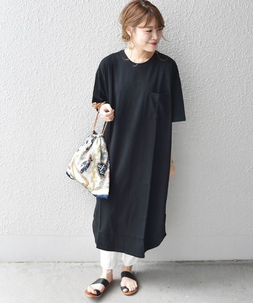 SHIPS（シップス）の「ビッグワンピース（ワンピース・レディース・ブラック/オフホワイト/オレンジ・ONE SIZE）」の3枚目の写真