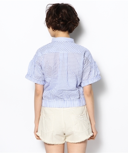 Kastane（カスタネ）の「【Kastane】ギンガムチェック半袖BZ（シャツ/ブラウス・レディース・レッド系その他/イエロー系その他/ブルー系その他・FREE）」の6枚目の写真