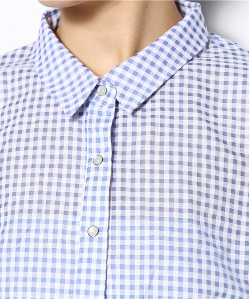 Kastane（カスタネ）の「【Kastane】ギンガムチェック半袖BZ（シャツ/ブラウス・レディース・レッド系その他/イエロー系その他/ブルー系その他・FREE）」の9枚目の写真