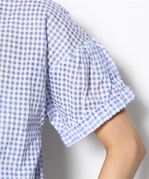 Kastane（カスタネ）の「【Kastane】ギンガムチェック半袖BZ（シャツ/ブラウス・レディース・レッド系その他/イエロー系その他/ブルー系その他・FREE）」の7枚目の写真